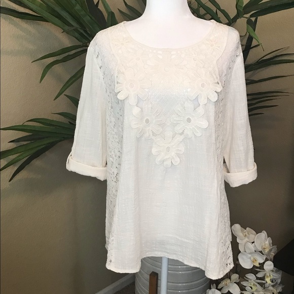 Multiples Embroidered 100% Cotton Tunic-Top - XL - Picture 11 of 17